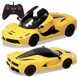Remote Control Super Racing Car – Yellow with Opening Doors
